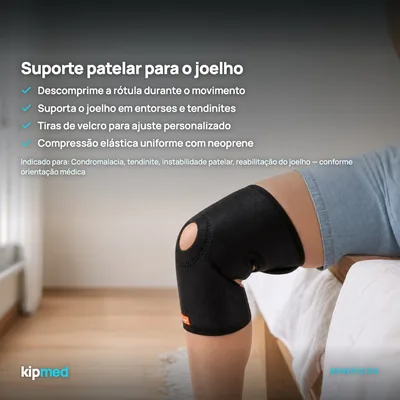 Foto 3: Joelheira com Reforço Patelar Ajustável — Hidrolight — principais benefícios