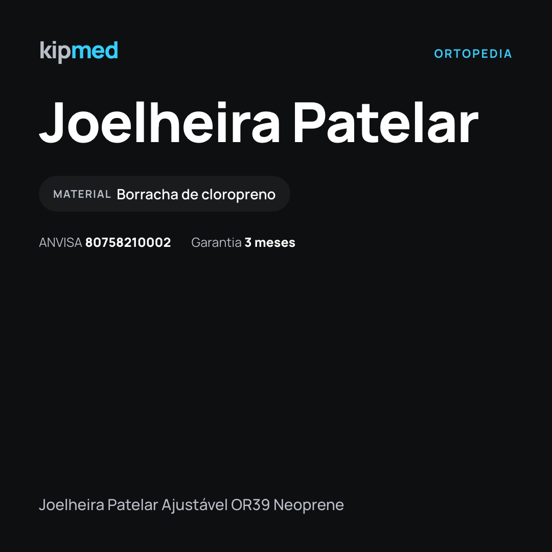 Foto 5: Joelheira Patelar Ajustável Hidrolight OR39 Neoprene — características do produto