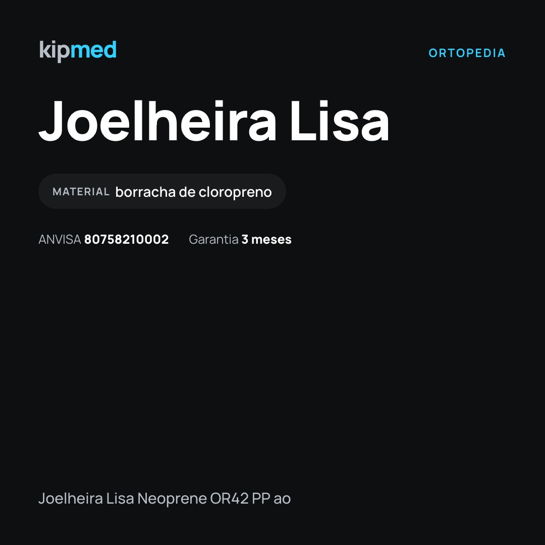 Foto 5: Joelheira Lisa Neoprene Hidrolight OR42 PP ao GG — características do produto