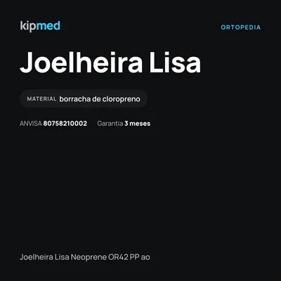 Foto 5: Joelheira Lisa em Neoprene — Hidrolight — características do produto