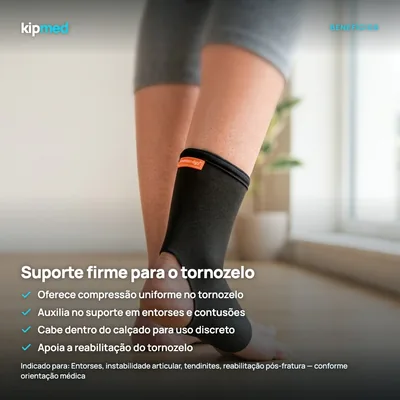 Foto 3: Tornozeleira Ortopédica Elástica em Neoprene — Hidrolight — principais benefícios
