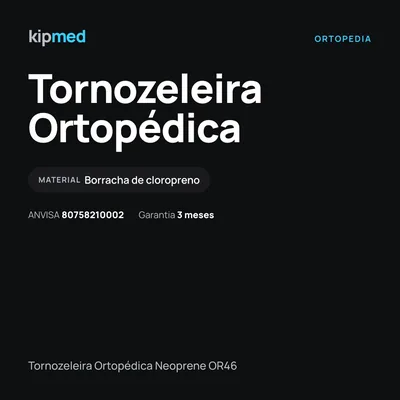 Foto 5: Tornozeleira Ortopédica Elástica em Neoprene — Hidrolight — características do produto