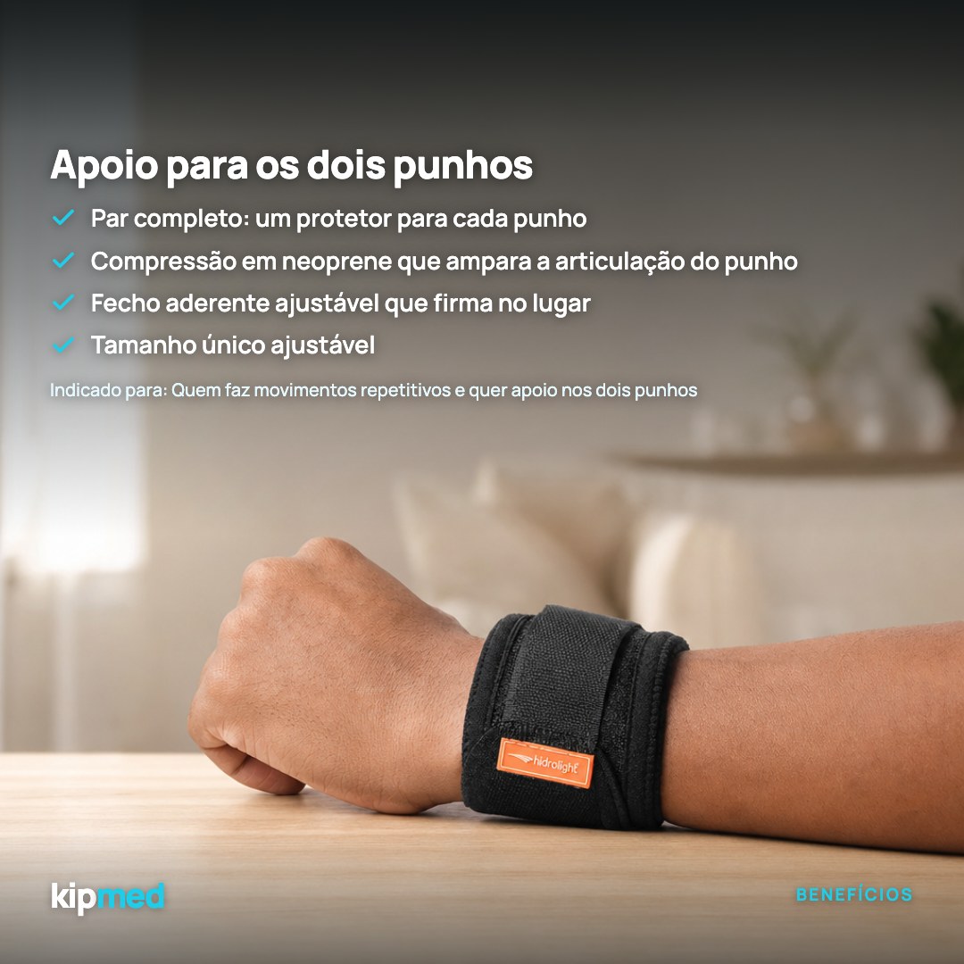 Foto 3: Par de Protetores de Punho em Neoprene — Hidrolight — principais benefícios