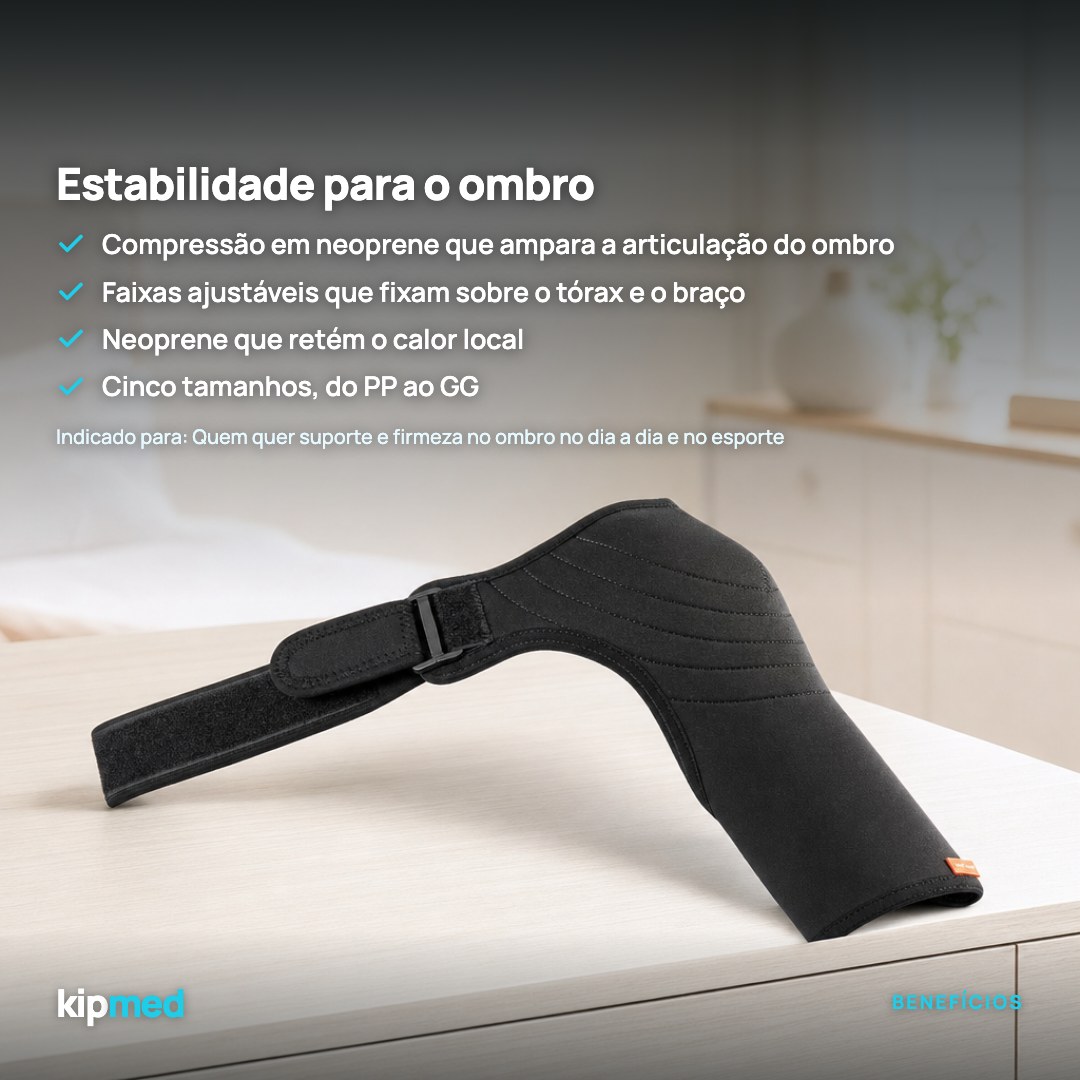 Foto 3: Ombreira de Suporte para Ombro em Neoprene — Hidrolight — principais benefícios
