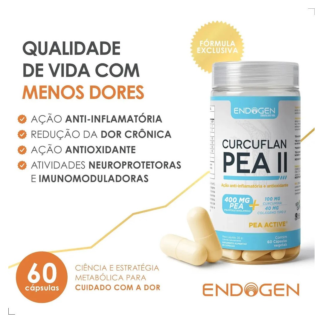 Foto 2: Curcuflan PEA II — PEA e Curcumina — Endogen — detalhe do produto