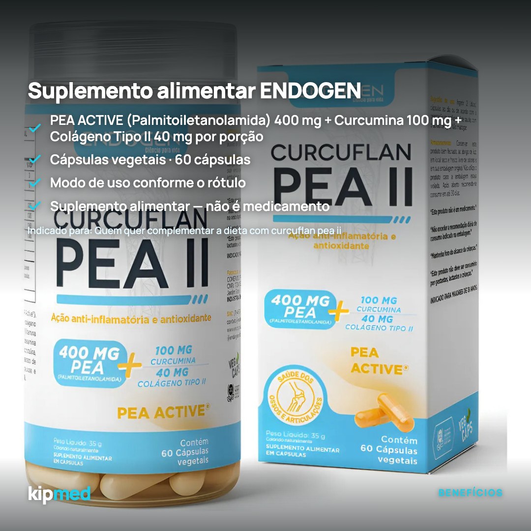 Foto 3: Curcuflan PEA II — PEA e Curcumina — Endogen — principais benefícios