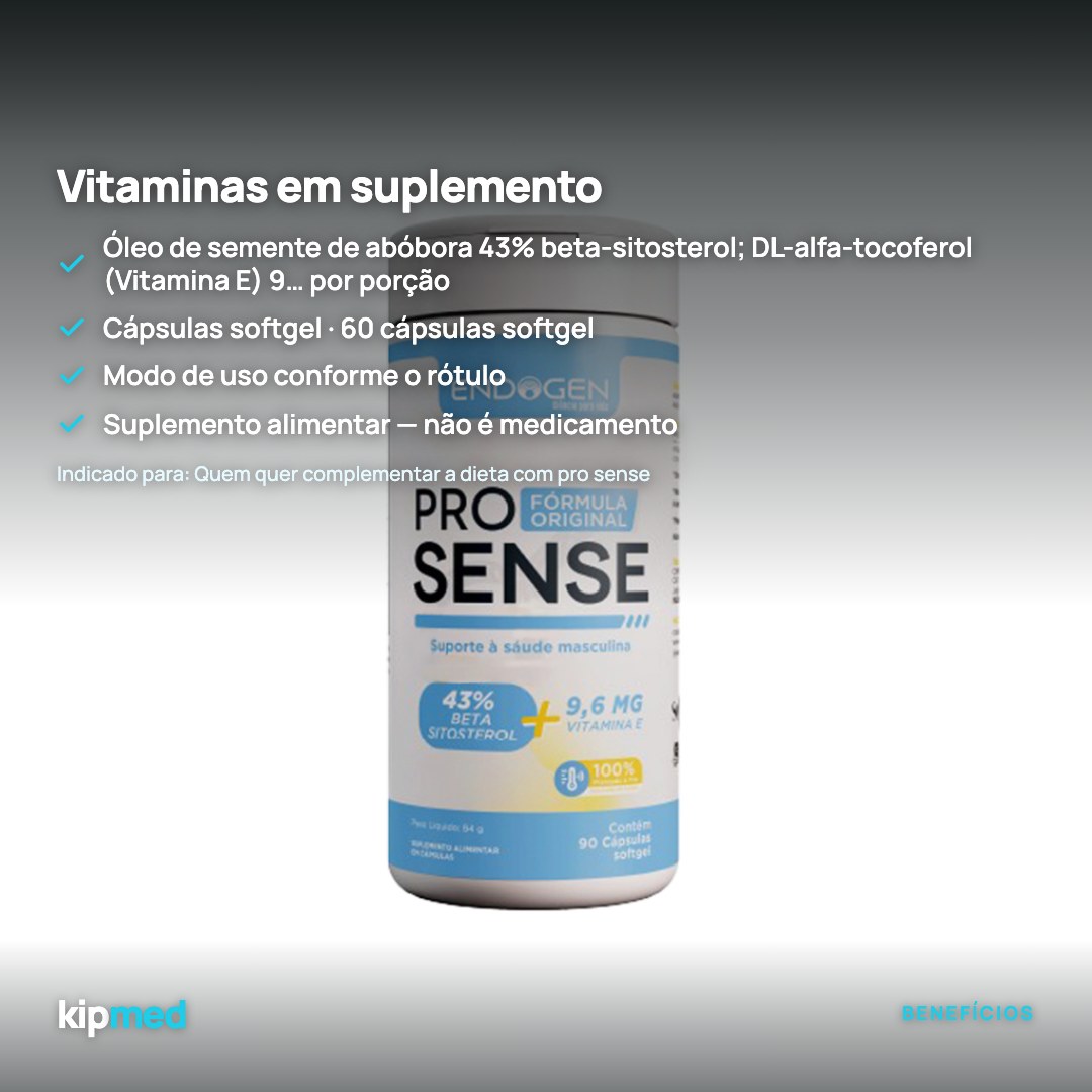 Foto 3: Pro Sense — Óleo de Semente de Abóbora — Endogen — principais benefícios