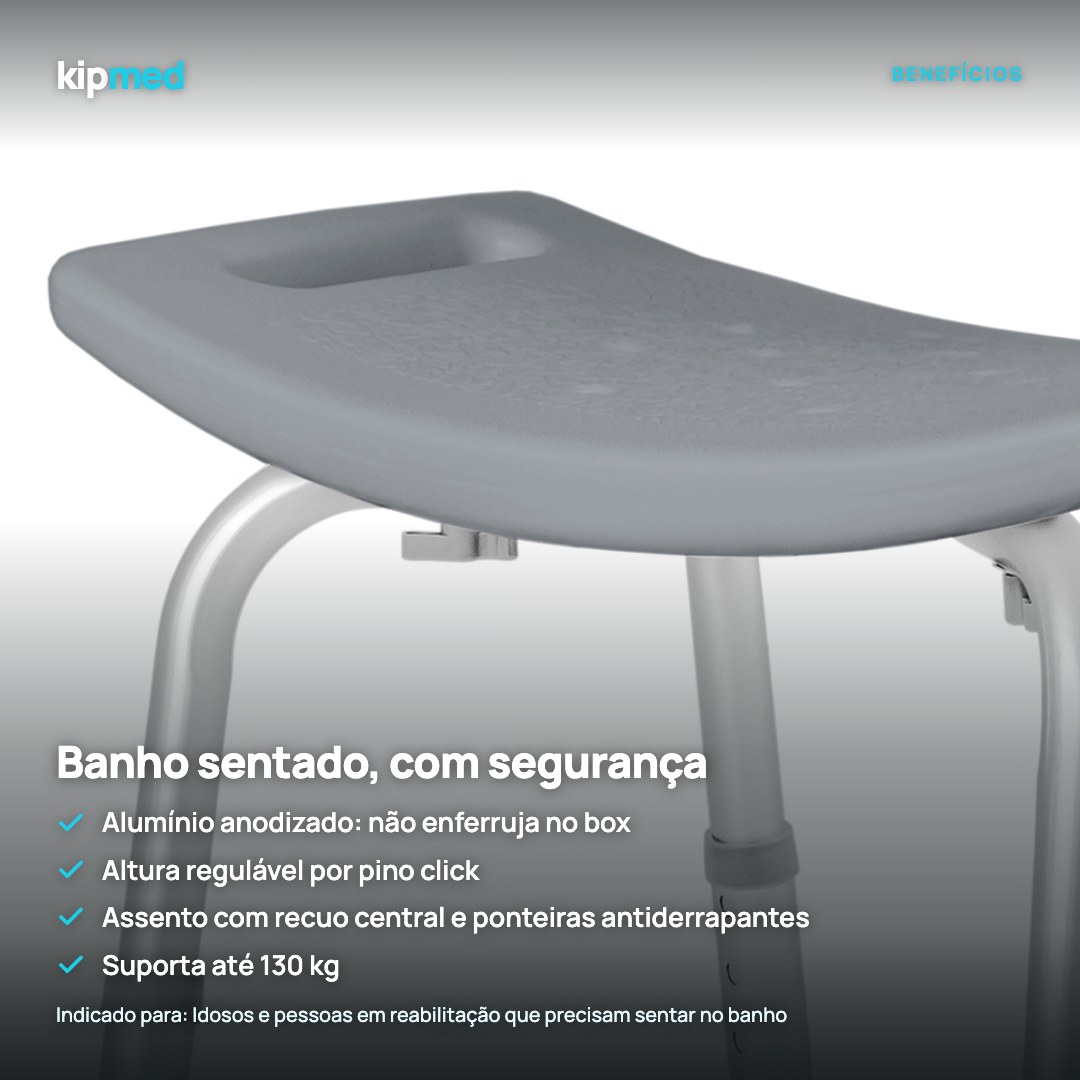Foto 3: Banco de Banho Regulável Hidrolight 130 kg — principais benefícios