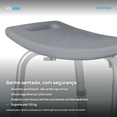 Foto 3: Banco de Banho Regulável Hidrolight 130 kg — principais benefícios