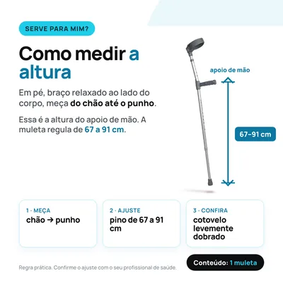 Foto 4: Muleta Canadense Articulada (1 unidade) — Hidrolight — info