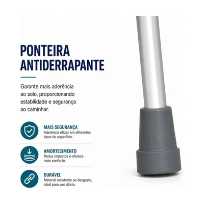 Foto 5: Muleta Canadense Articulada (1 unidade) — Hidrolight — detalhe do produto