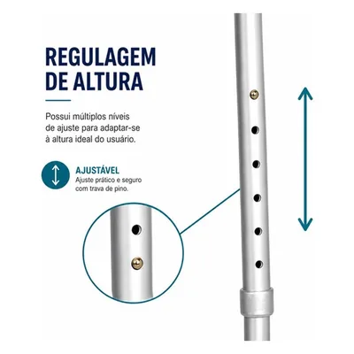 Foto 6: Muleta Canadense Articulada (1 unidade) — Hidrolight — detalhe do produto