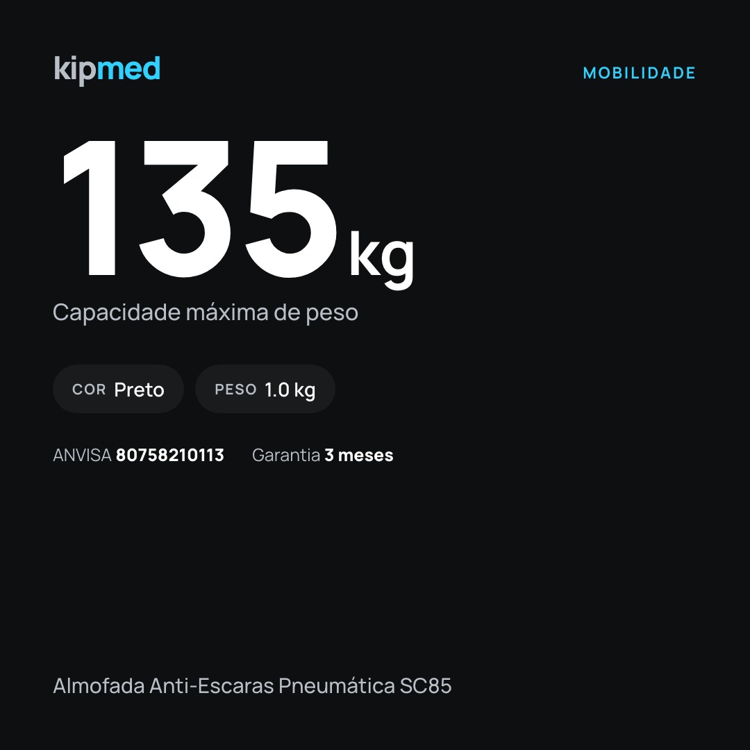 Foto 5: Almofada Anti-Escaras Pneumática Hidrolight SC85 — características do produto