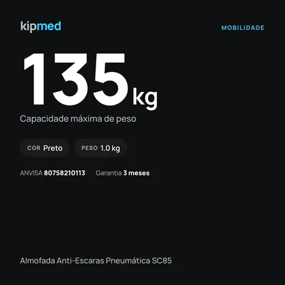 Foto 5: Almofada Anti-Escaras Pneumática — Hidrolight — características do produto