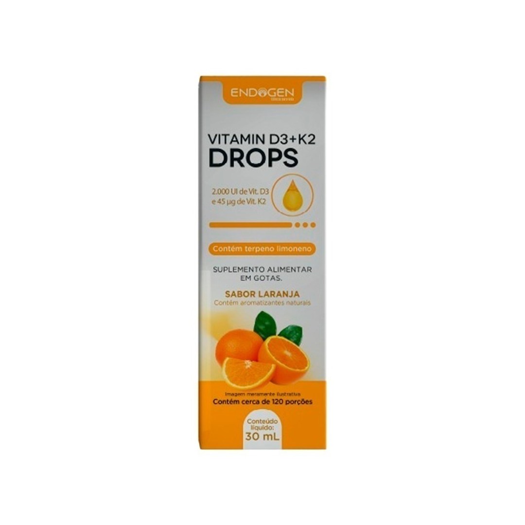 Foto 2: Vitamina D3 + K2 em Gotas 2000 UI — Endogen — detalhe do produto